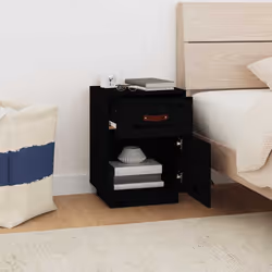 VidaXL 818313 nightstand/bedside table Black