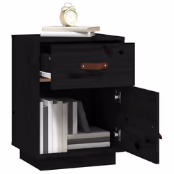 VidaXL 818313 nightstand/bedside table Black - Additional view 4