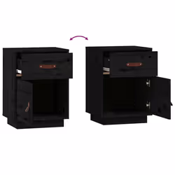 VidaXL 818313 nightstand/bedside table Black - Additional view 8
