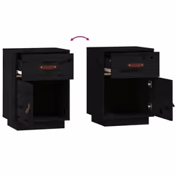 VidaXL 818314 nightstand/bedside table Black - Additional view 8