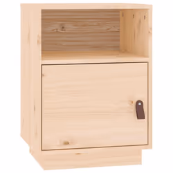 vidaXL 1/2x Solid Wood Pine Bedside Cabinet Nightstand End Table Multi Colours - Brown, 1