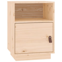 vidaXL 1/2x Solid Wood Pine Bedside Cabinet Nightstand End Table Multi Colours - Brown, 1