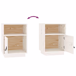 VidaXL 818318 nightstand/bedside table White - Additional view 8
