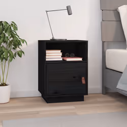 VidaXL 818323 nightstand/bedside table Black