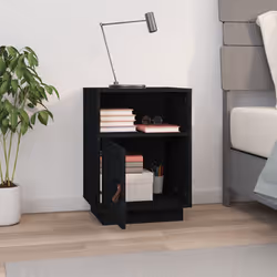 VidaXL 818323 nightstand/bedside table Black