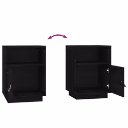 VidaXL 818323 nightstand/bedside table Black - Additional view 8