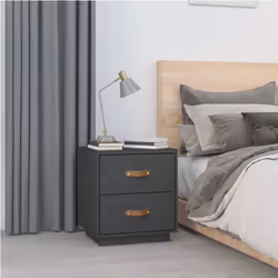 VidaXL 818329 nightstand/bedside table Grey