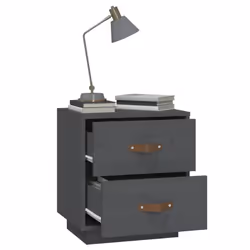 VidaXL 818329 nightstand/bedside table Grey - Additional view 4