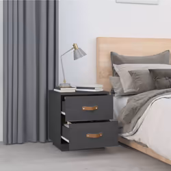 VidaXL 818330 nightstand/bedside table Grey - Additional view 4