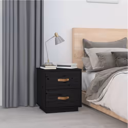 VidaXL 818333 nightstand/bedside table Black