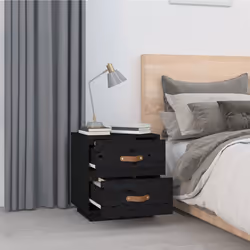 VidaXL 818333 nightstand/bedside table Black