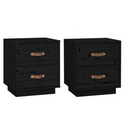 VidaXL 818334 nightstand/bedside table Black