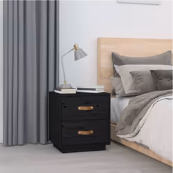 VidaXL 818334 nightstand/bedside table Black