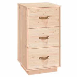 vidaXL 1/2x Solid Wood Pine Bedside Cabinet Nightstand End Table Multi Colours - Brown
