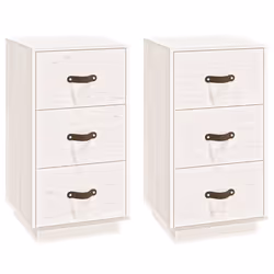 VidaXL 818338, White, Pinewood, 400 mm, 400 mm, 750 mm, 2 pc(s)