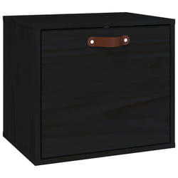 VidaXL 818349 shelve Pine, Wood Black