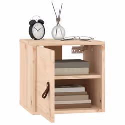 vidaXL Wall Cabinet Hanging Storage Cabinet Wall Cupboard Solid Wood Pine - brown, 1 pcs - Additional view 6