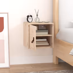 vidaXL Wall Cabinet Hanging Storage Cabinet Wall Cupboard Solid Wood Pine - brown, 1 pcs - Additional view 7