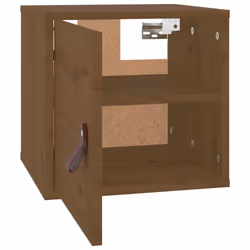 vidaXL Wall Cabinet Hanging Storage Cabinet Wall Cupboard Solid Wood Pine - honey brown, 1 pcs - Additional view 4