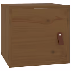 vidaXL Wall Cabinet Hanging Storage Cabinet Wall Cupboard Solid Wood Pine - honey brown, 2 pcs