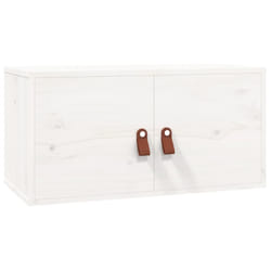 VidaXL 818367 shelve Pine, Faux leather White