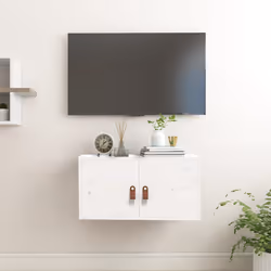 VidaXL 818367 shelve Pine, Faux leather White