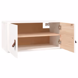 VidaXL 818367 shelve Pine, Faux leather White - Additional view 5