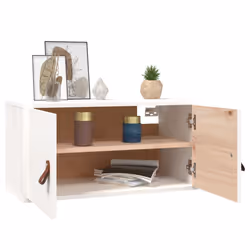 VidaXL 818367 shelve Pine, Faux leather White - Additional view 7