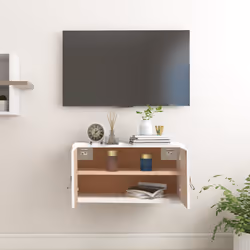 VidaXL 818367 shelve Pine, Faux leather White - Additional view 8