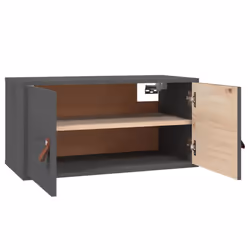 vidaXL Wall Cabinet Hanging Storage Cabinet Wall Cupboard Solid Wood Pine - Grey, 2 - Additional view 5