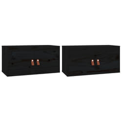 VidaXL 818374 shelve Pine, Wood Black