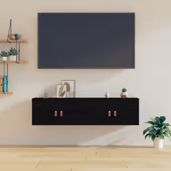 VidaXL 818374 shelve Pine, Wood Black