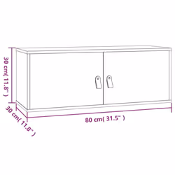 vidaXL Wall Cabinet Hanging Storage Cabinet Wall Cupboard Solid Wood Pine - White, 2