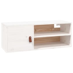 VidaXL 818387 shelve Pine, Faux leather White