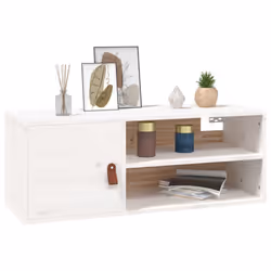 VidaXL 818387 shelve Pine, Faux leather White - Additional view 4