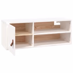 VidaXL 818387 shelve Pine, Faux leather White - Additional view 7