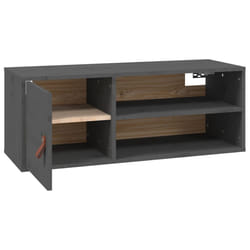 VidaXL 818389 shelve Pine, Faux leather Grey