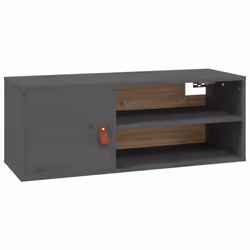 vidaXL 1/2x Solid Wood Pine Wall Cabinet Floating Rack Wall Unit Multi Colours - Grey, 2 - Additional view 5