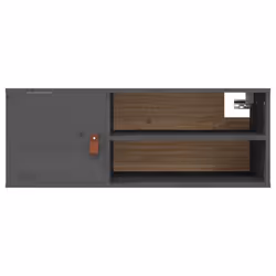 vidaXL 1/2x Solid Wood Pine Wall Cabinet Floating Rack Wall Unit Multi Colours - Grey, 2 - Additional view 6