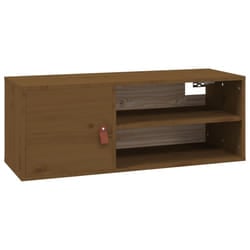 VidaXL 818392 shelve Pine, Faux leather Brown