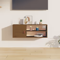 VidaXL 818392 shelve Pine, Faux leather Brown