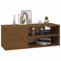 VidaXL 818392 shelve Pine, Faux leather Brown - Additional view 4