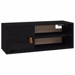 VidaXL 818394 shelve Pine, Faux leather Black - Additional view 6