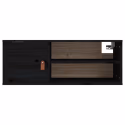VidaXL 818394 shelve Pine, Faux leather Black - Additional view 7