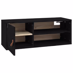 VidaXL 818394 shelve Pine, Faux leather Black - Additional view 8