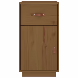 vidaXL Solid Wood Pine Desk Cabinet Home Office Desk Organiser Multi Colours - Honey brown - Additional view 6