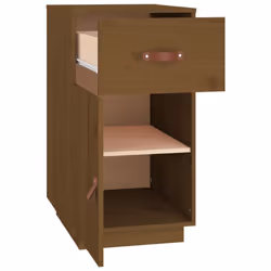 vidaXL Solid Wood Pine Desk Cabinet Home Office Desk Organiser Multi Colours - Honey brown - Additional view 8