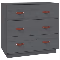 vidaXL Sideboard Side Cabinet Home Organiser Storage Cupboard Solid Wood Pine - Grey - Additional view 3