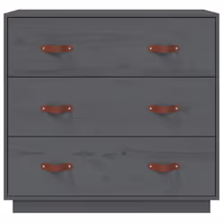 vidaXL Sideboard Side Cabinet Home Organiser Storage Cupboard Solid Wood Pine - Grey - Additional view 4