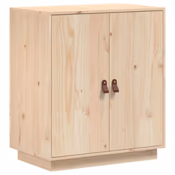 vidaXL Solid Wood Pine Sideboard Wooden Home Organiser Highboard Multi Colours - Brown